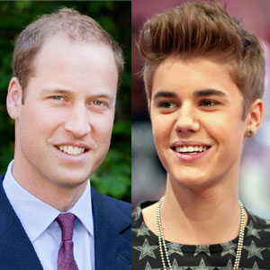 Prince William, Justin Bieber Prince William, Justin Bieber